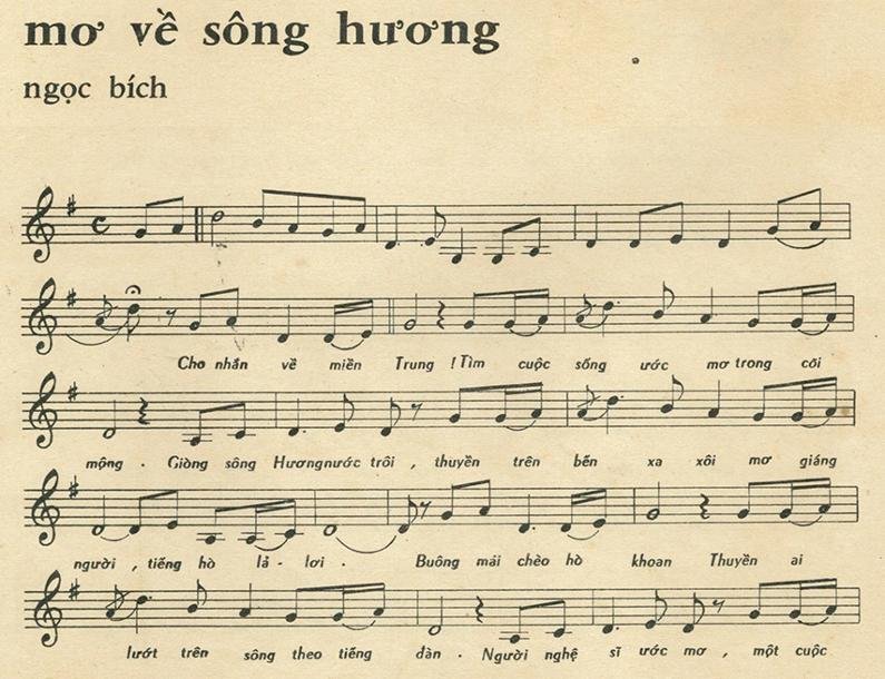 Sheet nhạc Mơ Về Sông Hương